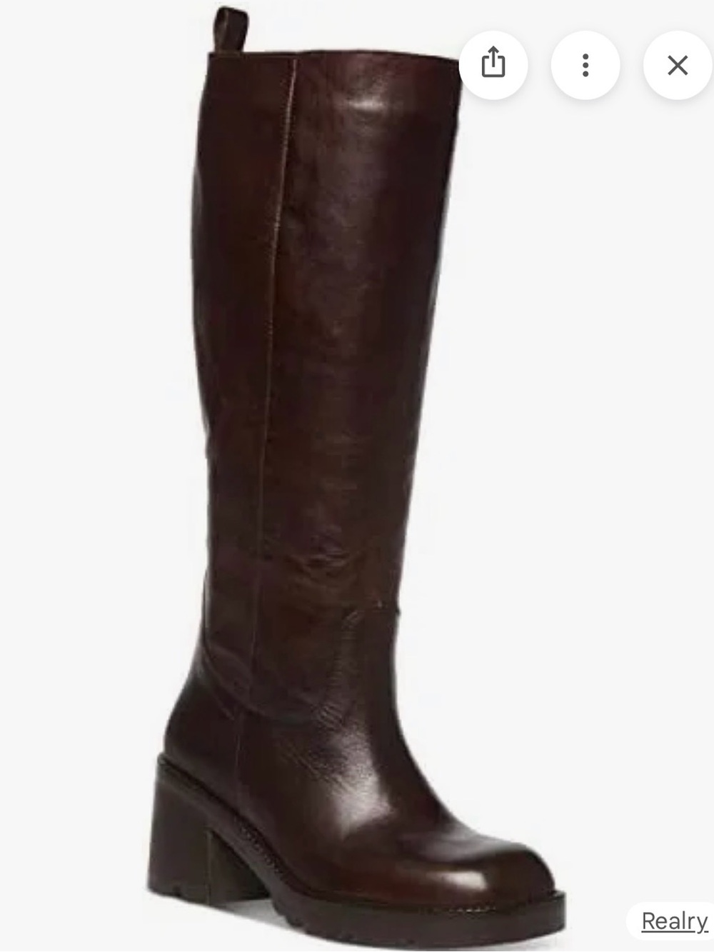 STEVE MADDEN Gyrate Tall Boot In Brown Leather size 6